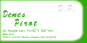 denes pirot business card